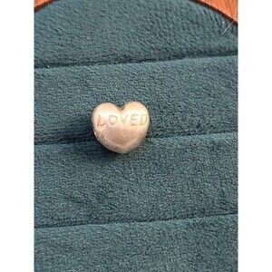 Pandora Loved Heart Charm 925 ALE Sterling Silver Bead Bracelet Jewelry Gift